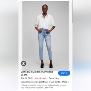 Mid-rise girlfriend jean